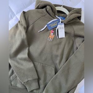 NWT Polo Ralph Lauren Hoodie with Embroidered Pony Logo Size XS